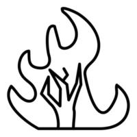 ícone de linha de incêndio vetor