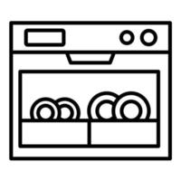 ícone de linha de lavar louça vetor