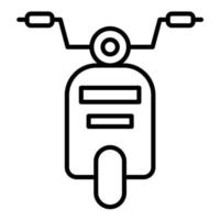 ícone de linha de scooter vetor