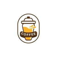 design de logotipo de café modelo de design de logotipo de café vetor