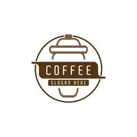 design de logotipo de café modelo de design de logotipo de café vetor