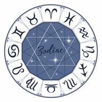 Zodíaco. Sinais. Símbolo astrológico Horóscopo. Astrologia. Místico. Vetor. vetor