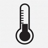 Sinal de símbolo de ícone de termômetro vetor