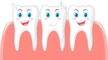 higiene dental e gengival limpeza dos dentes vetor