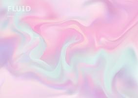 Fundo fluido macio abstrato holográfico do líquido das cores pastel. Maravilhoso cenário mágico. Você pode usar para tendências de estilo moderno 80s, 90s para design criativo. vetor