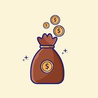 dinheiro investimento ícone símbolo ilustração vetor premium