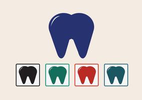 Sinal de símbolo de ícone de dente vetor