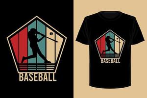 design de camiseta vintage retrô de beisebol