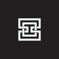 vetor de logotipo geométrico de anel de labirinto quadrado quadrado