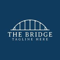 design de logotipo de ponte de linha vetor