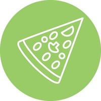 estilo de ícone de fatia de pizza vetor