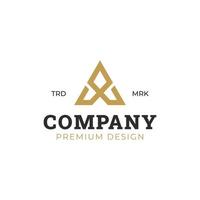 carta de luxo elegante um design de logotipo simples de triângulo de seta para identidade corporativa vetor