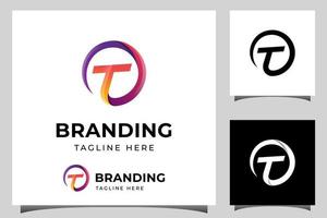 design moderno de elemento de logotipo em forma de letra t para o símbolo da sua marca vetor