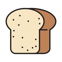ícone de pão branco para site, promoção, mídia social vetor