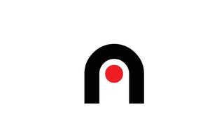 design de ícone de logotipo de letra do alfabeto preto branco m. modelo criativo para negócios e empresa vetor