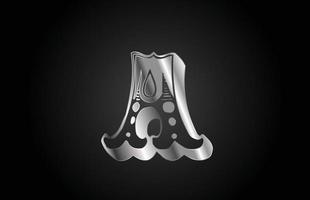 um logotipo de ícone de letra do alfabeto de metal vintage. design criativo para negócios ou empresa vetor