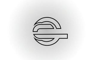 design de ícone de logotipo de letra do alfabeto c preto e branco com linha. modelo criativo para negócios e empresa vetor