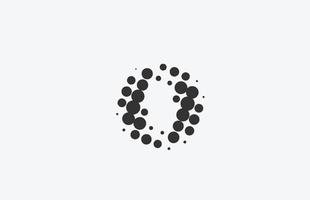 o design de logotipo de ícone de letra do alfabeto pontilhado. modelo criativo para negócios com ponto vetor