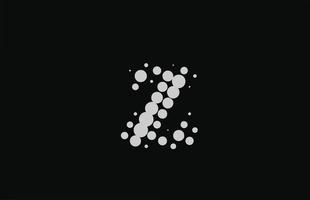 design de logotipo de ícone de letra do alfabeto z pontilhado. modelo criativo para negócios e empresa com ponto vetor