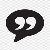 Blockquote sign icon Ilustração vetor