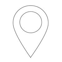 Ícone de ponteiro do mapa de localização GPS vetor