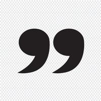 Blockquote sign icon Ilustração vetor