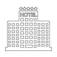 Cinco Estrelas Hotel Icon vetor