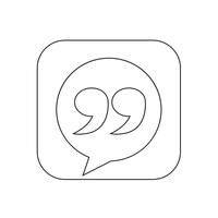 Blockquote sign icon Ilustração vetor