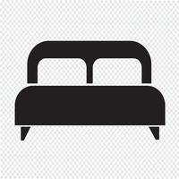 ícone de cama de casal vetor