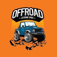 arte de esporte radical offroad vetor