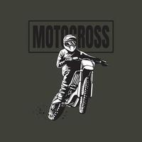 arte de motocross para design de camiseta vetor