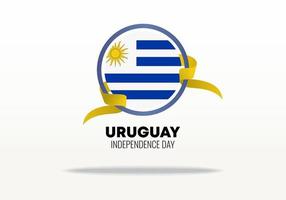 fundo do dia da independência do uruguai para celebração em 25 de agosto. vetor