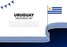 fundo do dia da independência do uruguai para celebração em 25 de agosto. vetor