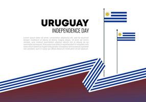 fundo do dia da independência do uruguai para celebração em 25 de agosto. vetor