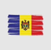 escova de bandeira da moldova vetor