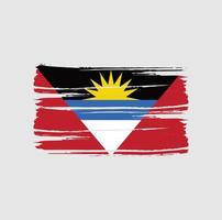 pinceladas de bandeira de antígua e barbuda vetor