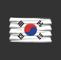 escova de bandeira da coreia do sul vetor