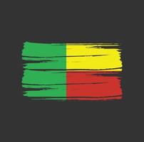 pinceladas de bandeira do benin vetor