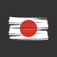 pinceladas de bandeira do japão vetor