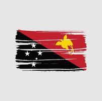 pinceladas de bandeira de papua nova guiné vetor