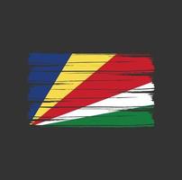 escova de bandeira de seychelles vetor