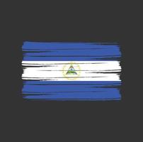 escova de bandeira da nicarágua vetor