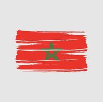 pinceladas de bandeira de Marrocos vetor