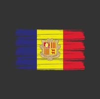 escova de bandeira de andorra vetor