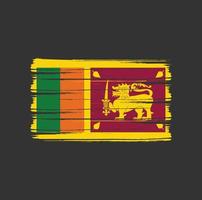 escova de bandeira sri lanka vetor