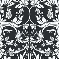 padrão de folha floral ornamentado com uma sensação vintage elegante. padrão sem emenda. ótimo para tecido, reserva de sucata, embrulho, cerâmica, azulejo, projetos de design de produtos de papel de parede. design de padrão de superfície - vetor