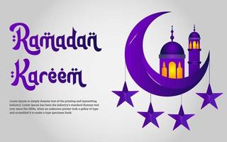 ramadan kareem e eid saudações fundo dourado vetor