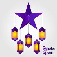 saudação de luxo ramadan kareem fundo islâmico vetor