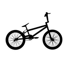 Silhueta de bicicleta de BMX vetor