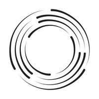 linhas em forma de círculo. ilustração vetorial espiral .tecnologia rodada logotipo. elemento de projeto. forma geométrica abstrata. vetor